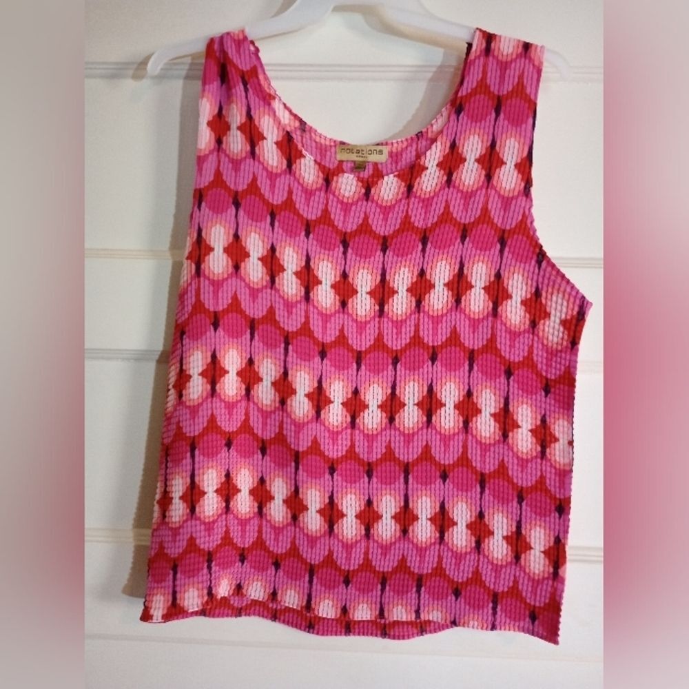 Notations 2x women's tank blouse (Rox445)